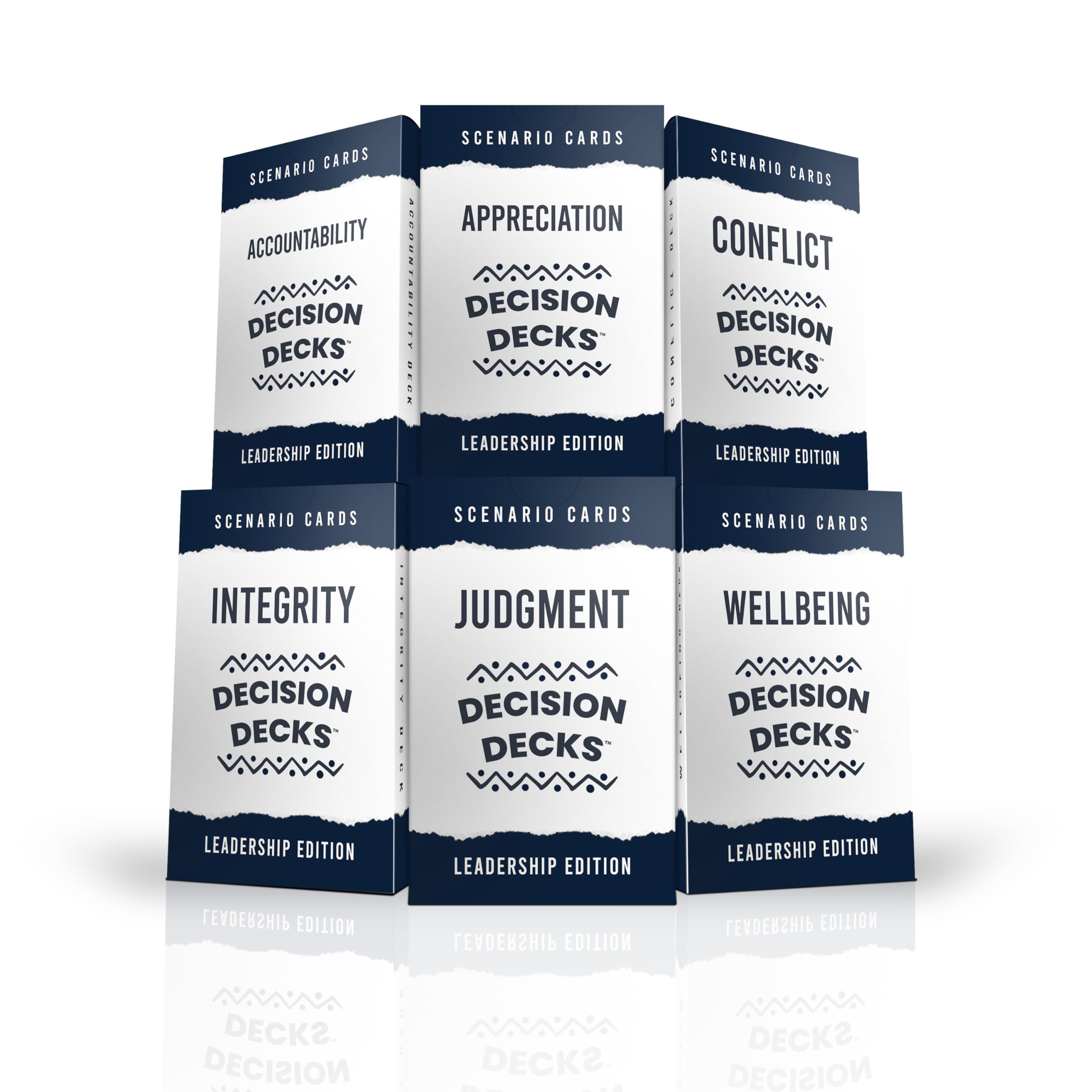 Kingswood Security Leadership Scenario Cards Ultimate Box Set | 360 Decision Deck Scenarios for Managers (6-Deck Collection: Conflict, Integrity, Appreciation, Judgment, Well-Being, Accountability)