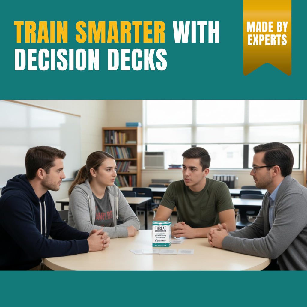 High School Safety and Security Decision Decks: 60 Threat Assessment Scenario Cards to Enhance Critical Thinking, Judgment, Problem Solving, and Decision Making.