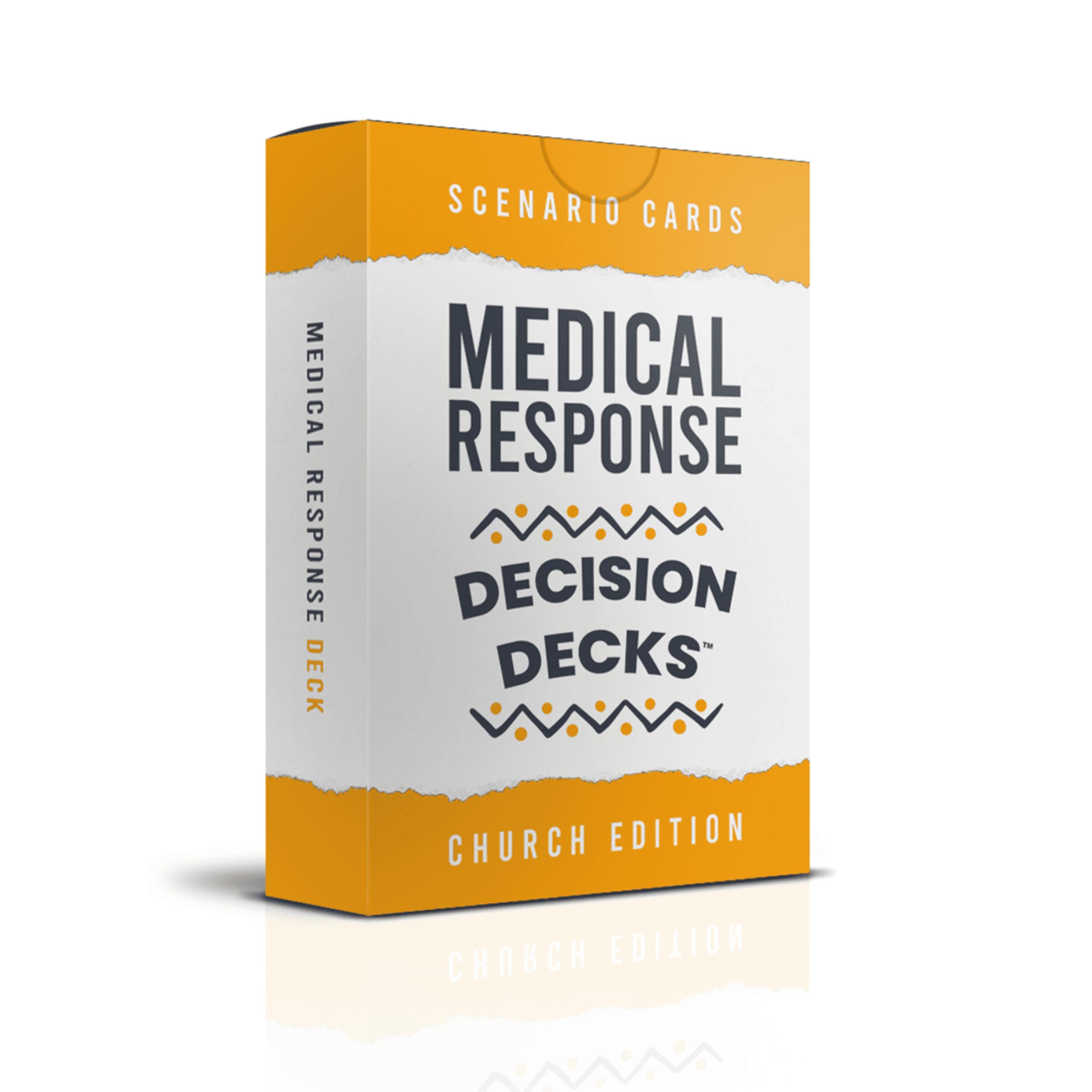 Church Safety and Security Decision Decks | 60 Medical Response Scenario Cards for Church Emergency Preparedness, First Aid, and Health Crisis Team Training