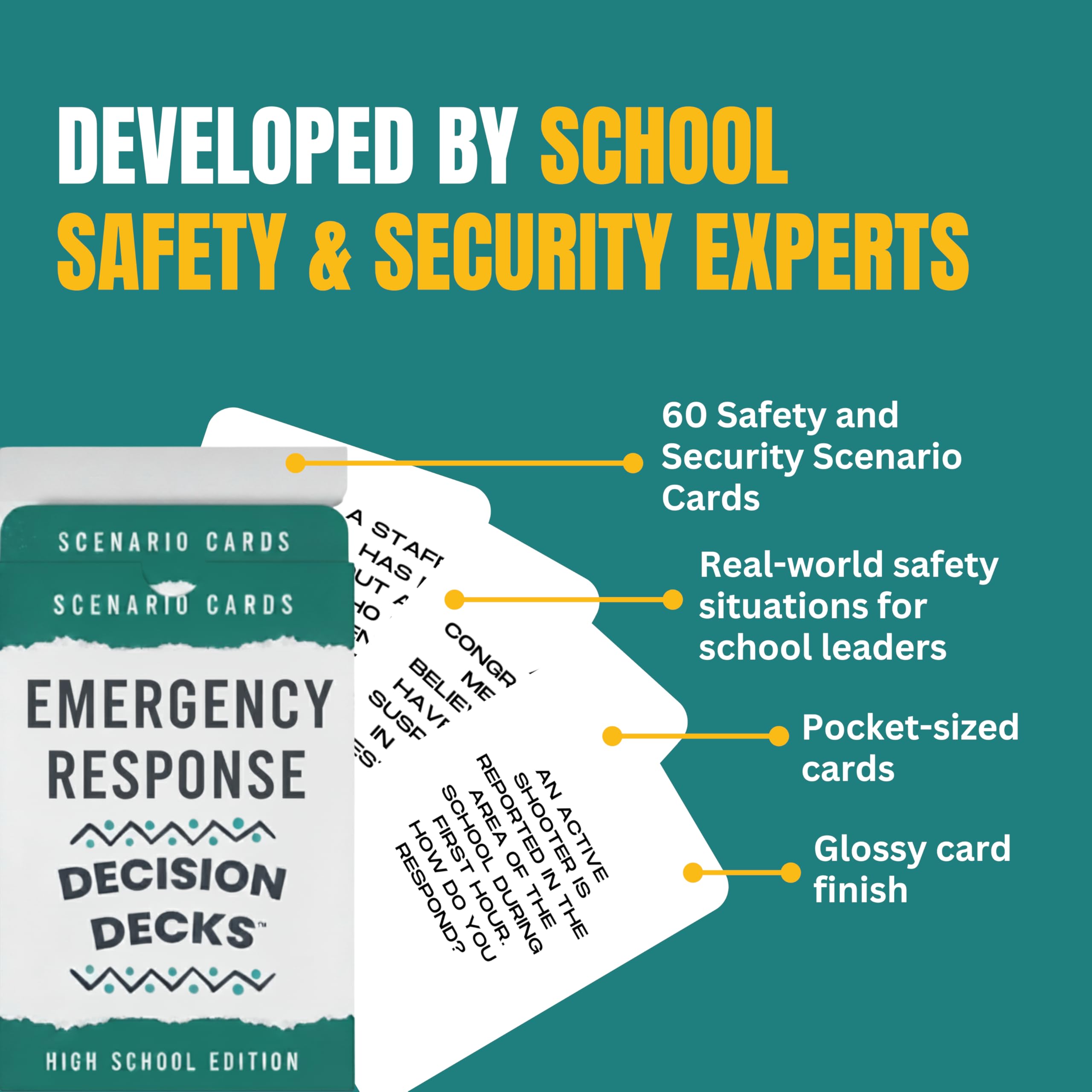 High School Safety and Security Decision Decks: 60 Emergency Response Scenario Cards to Enhance Critical Thinking, Judgment, Problem Solving, and Decision Making.